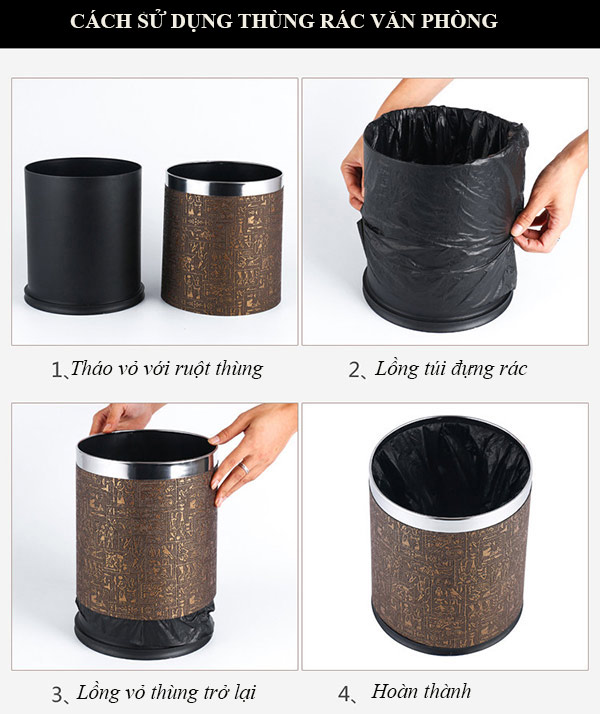 Hướng dẫn cách dùng thùng rác không nắp đúng cách