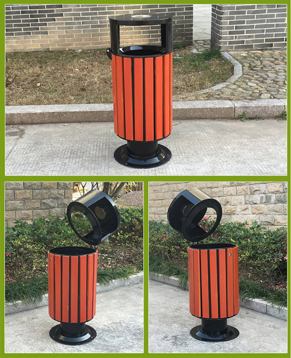 Nắp mở dễ dàng để thu gom rác từ thùng tôn hoa