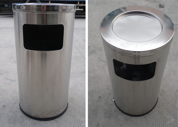 Hình ảnh thùng rác gạt tàn inox chất lượng do Hành Tinh Xanh cung cấp