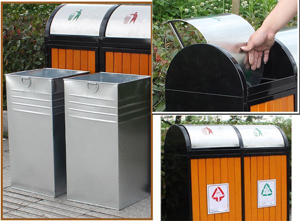 Chi tiết các bộ phận nhỏ của thùng rác