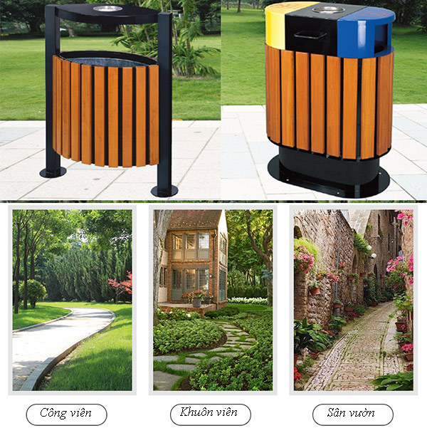 Mẫu thùng rác ngoài trời đẹp được nhiều nơi sử dụng