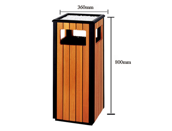 Kích thước thùng rác gỗ công cộng 
