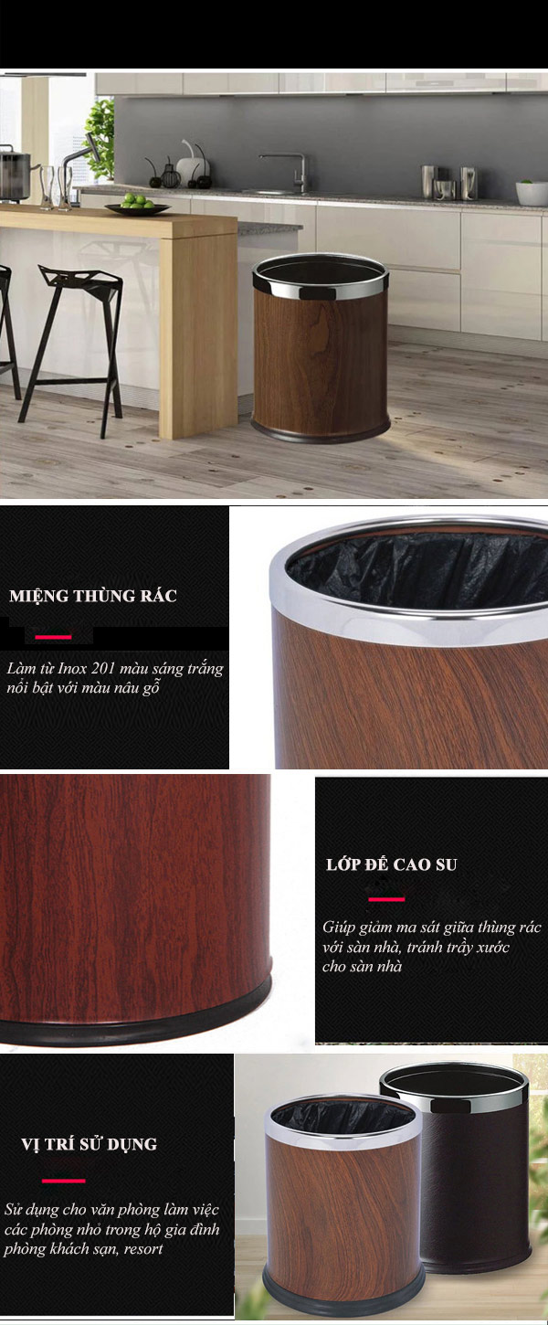 Đặc điểm từng bộ phận cấu thành thùng rác