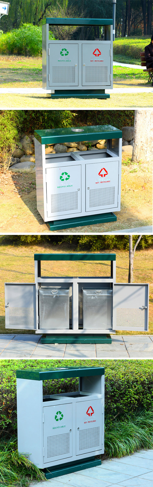 Mẫu thùng rác ngoài trời đẹp nhiều công năng