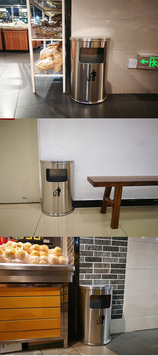 Thùng rác inox bán nguyệt