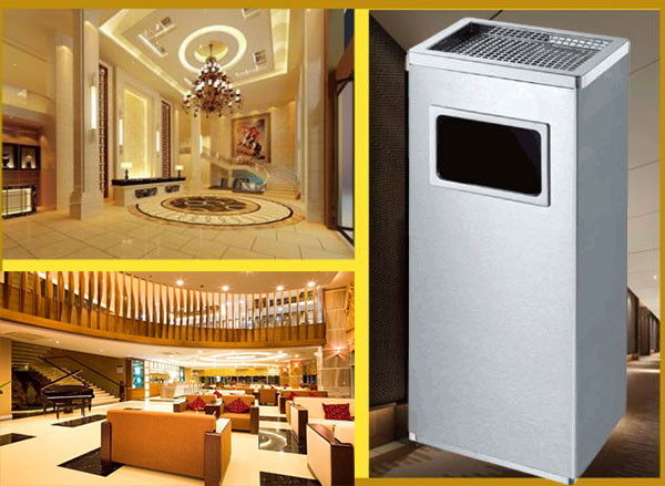 Thùng rác inox chữ nhật