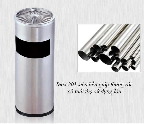 Chất liệu thùng rác làm từ Inox 201