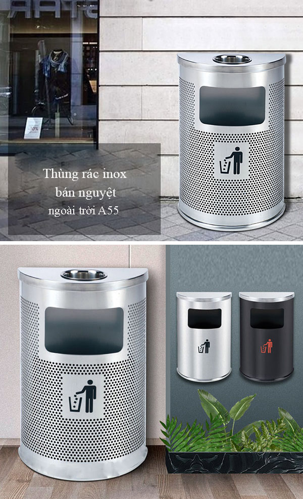 Hình ảnh thùng rác bán nguyệt