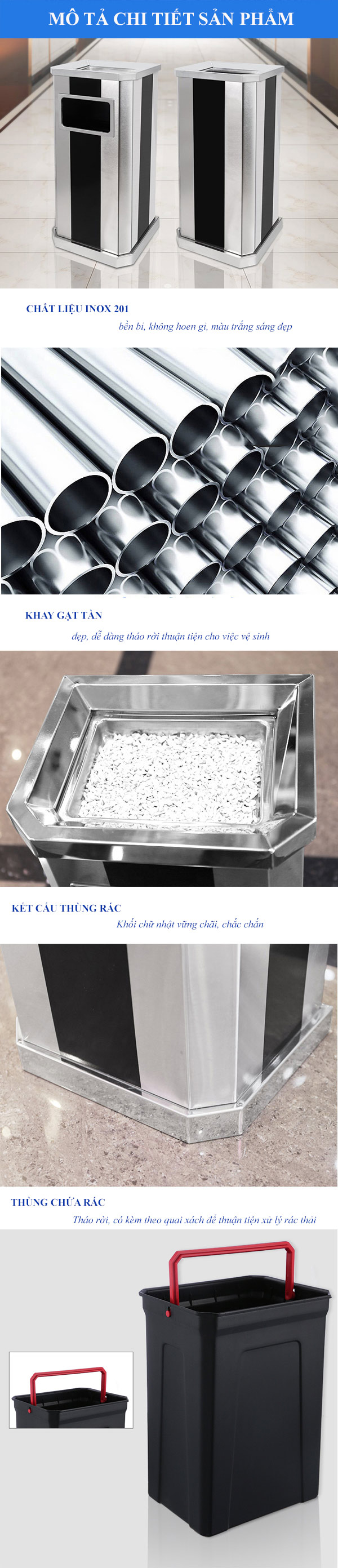 Mô tả chi tiết thùng rác