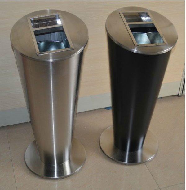 Thùng rác gạt tàn bằng Inox và thép phun sơn