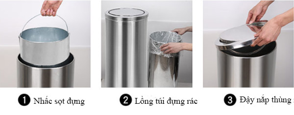 Hướng dẫn sử dụng thùng đựng rác vệ sinh, sạch sẽ