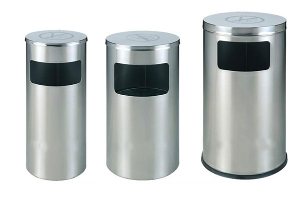 Thùng rác inox tròn cấm hút thuốc
