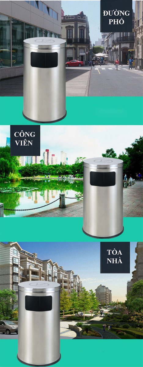 Thùng rác đẹp sử dụng thích hợp trong nhiều không gian