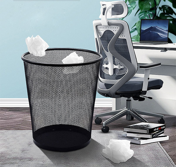 Thùng rác lưới đen bằng thép không gỉ