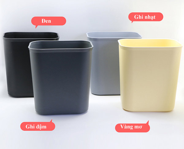 Bảng màu sắc thùng rác nhựa ấn tượng