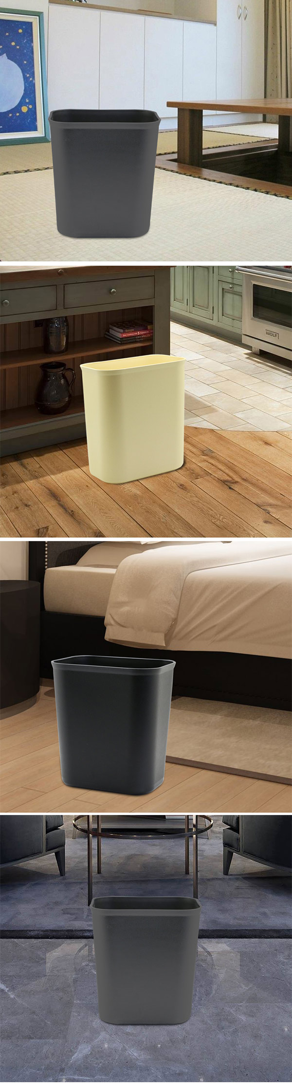 Mẫu thùng rác được sử dụng rộng rãi