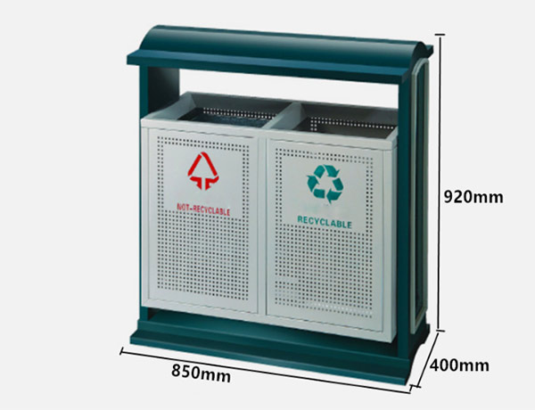 Kích thước thùng phân loại rác thải công cộng