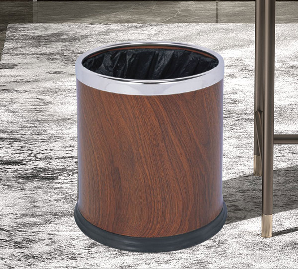 Thùng rác tròn văn phòng giả gỗ