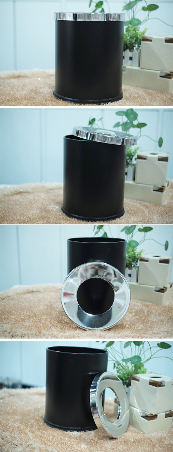 Ảnh thật thùng rác văn phòng cỡ nhỏ nắp hở