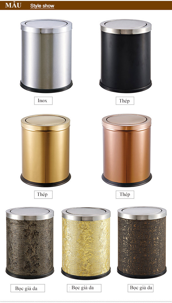 Đa dạng các mẫu thùng rác nắp lật được Hành Tinh Xanh cung cấp