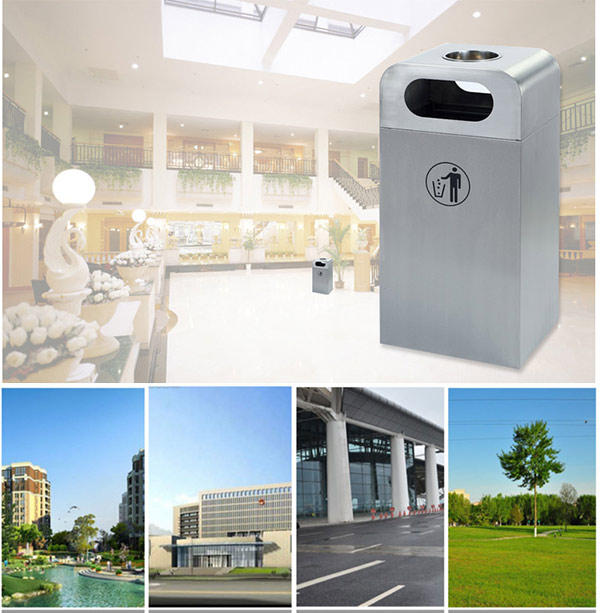Mẫu thùng rác ngoài trời phù hợp với nhiều không gian