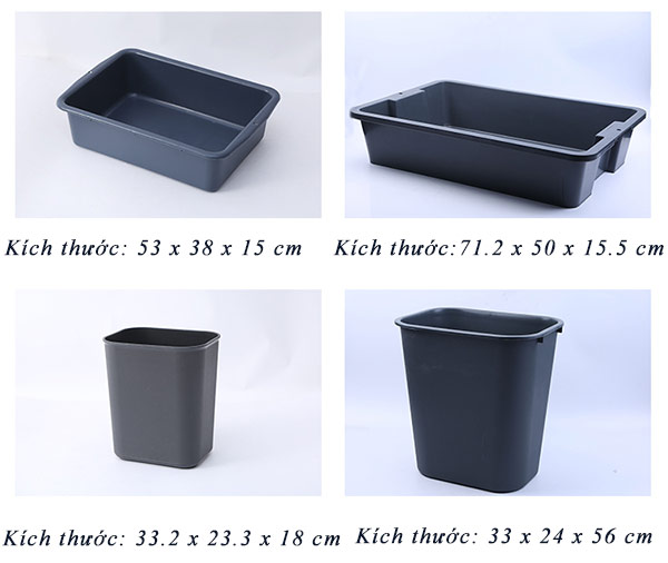 Các loại khay, xô nhựa đang bán tại Hành Tình Xanh