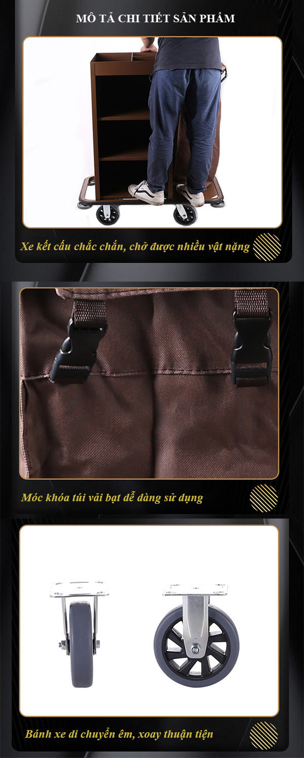 Mô tả đặc điểm cấu thành xe đẩy dọn buồng