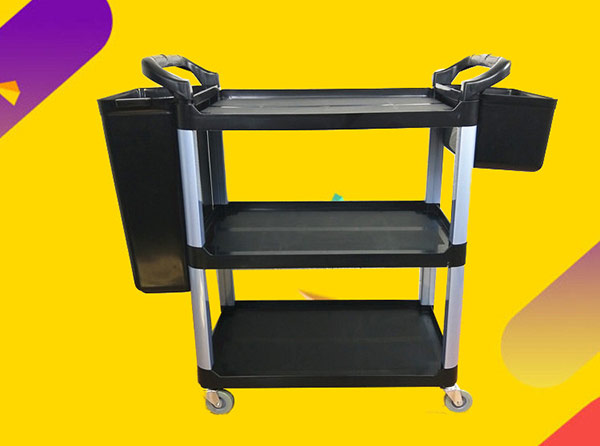 Xe đẩy đồ ăn kiêm dọn bàn dùng tại nhà hàng, khách sạn