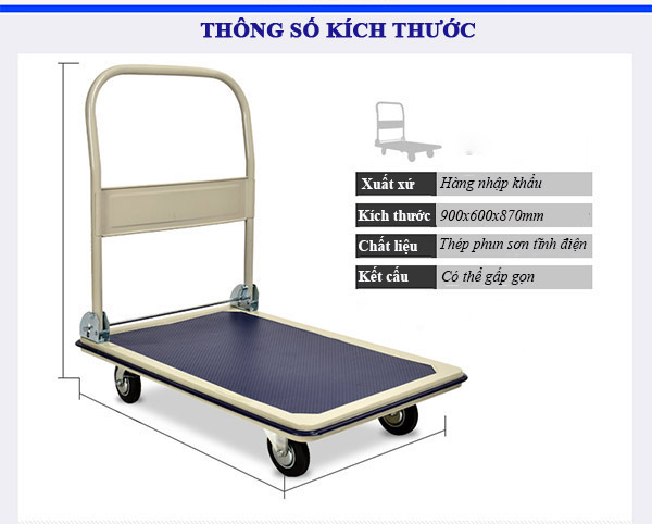 Kích thước xe đẩy hàng