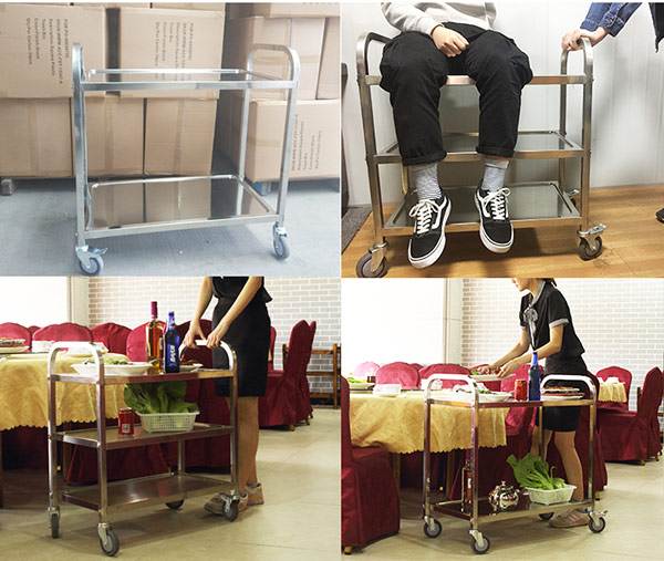 Xe đẩy inox được lắp đặt và đưa vào sử dụng