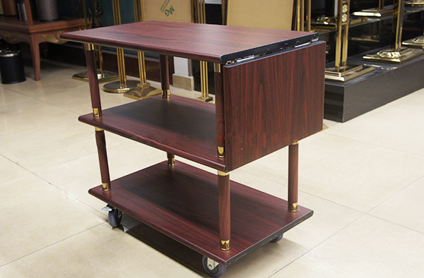 Hình ảnh thật xe đẩy phục vụ bàn chất liệu gỗ