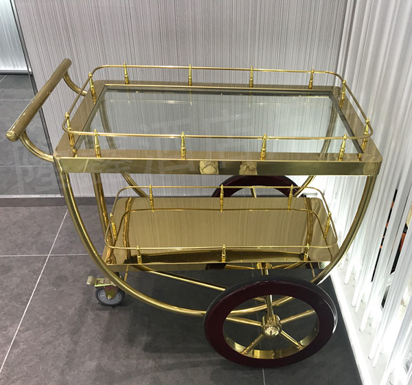 Mẫu xe đẩy phục vụ rượu 2 tầng được yêu thích