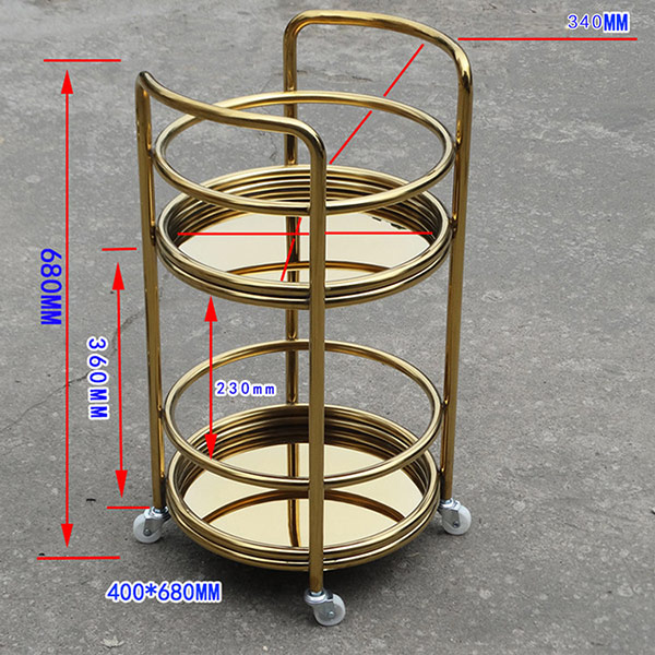 Mô tả kích thước xe đẩy rượu trà