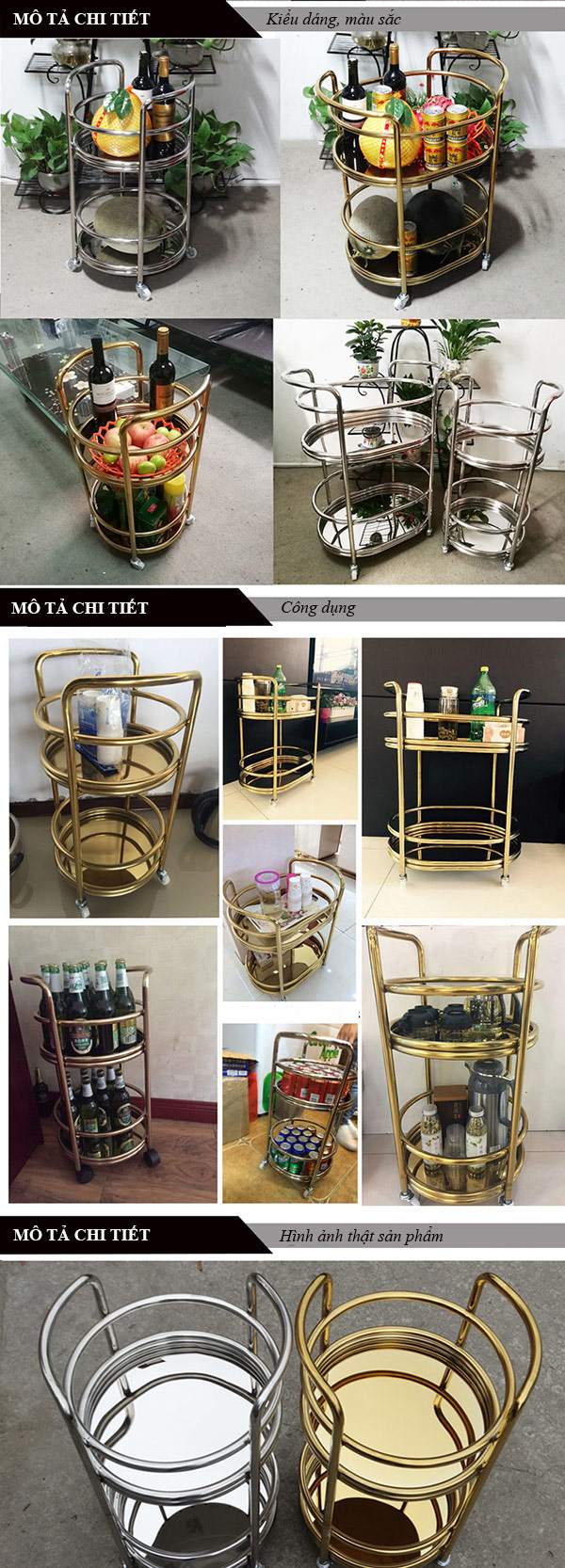 Đặc điểm nên biết về mẫu xe đẩy phục vụ nhà hàng