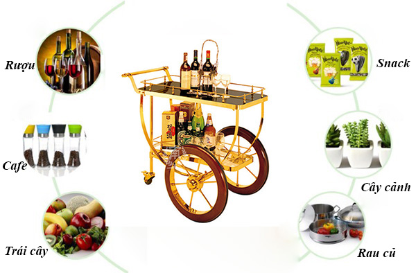 Chiếc xe đẩy phục vụ nhà hàng với nhiều công dụng