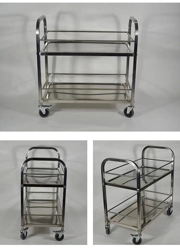 Hình ảnh thật xe đẩy thức ăn 2 tầng