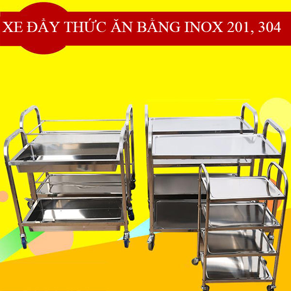 Những mẫu xe đẩy thức ăn inox tốt