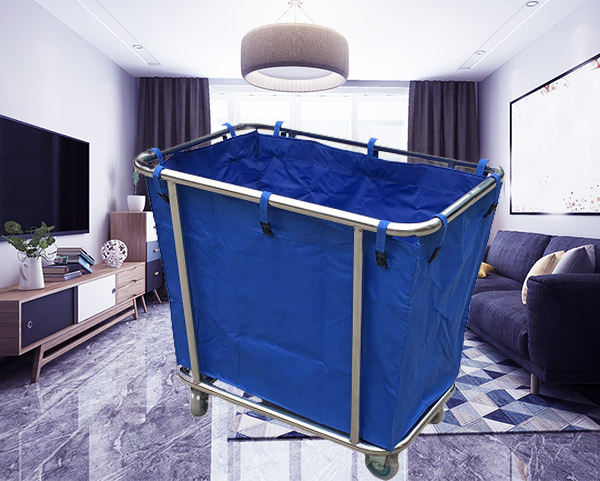 Mẫu xe thu gom đồ vải khung Inox cứng cáp