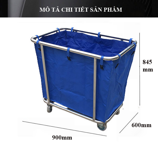 Kích thước xe gom đồ giặt là