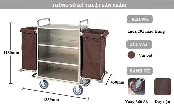 Kích thước xe làm phòng khung inox 201