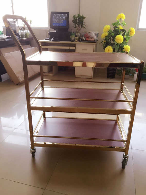 Cận cảnh mẫu xe đẩy phục vụ bàn nhà hàng, khách sạn
