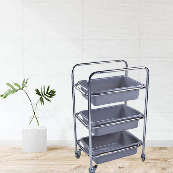 Mẫu xe đẩy 3 tầng tiện ích, sử dụng linh hoạt