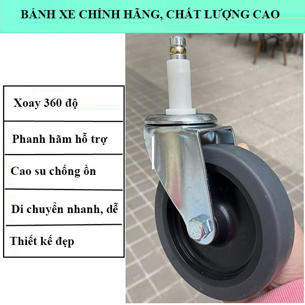 Bánh xe dòng xe đẩy phục vụ chính hãng của Hành Tinh Xanh