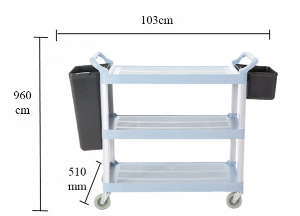 Thông số kích thước xe dọn đồ bẩn nhà hàng
