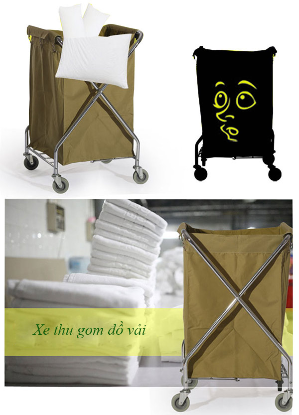 Mẫu xe đẩy mang chức năng vận chuyển đồ vải bẩn