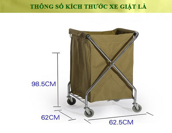 Kích thước xe giặt là khách sạn, bệnh viện
