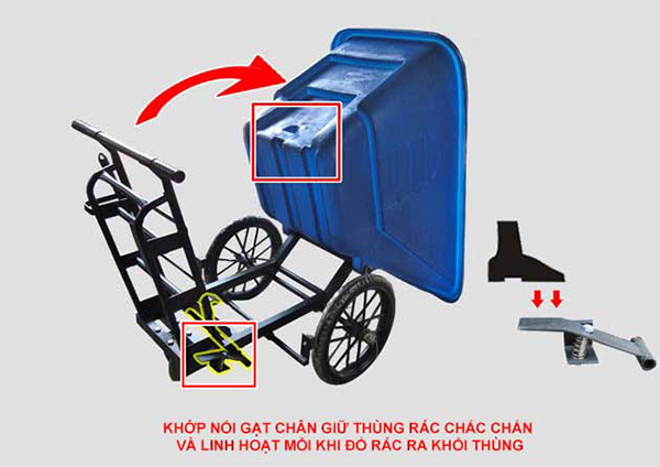 Xe thu gom rác 450 lít