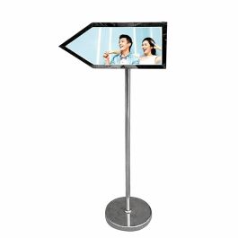 Biển chỉ dẫn inox trắng mũi tên