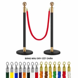 Cột chắn inox sơn đen dây trùng