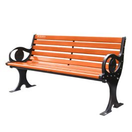 Ghế công viên gỗ nhựa tay vịn hình cá heo